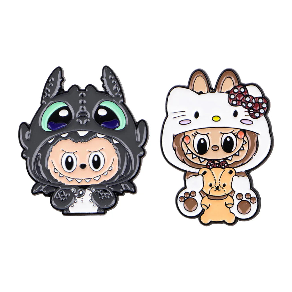 Cute Monster Enamel Pins for Cartoon Anime Lovers - Genie Pin Badge for Backpacks, Lapel Brooch, and Fashion Accessories