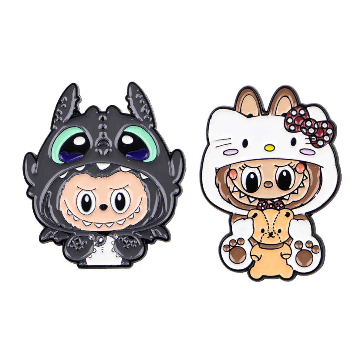 Cute Monster Enamel Pins for Cartoon Anime Lovers - Genie Pin Badge for Backpacks, Lapel Brooch, and Fashion Accessories