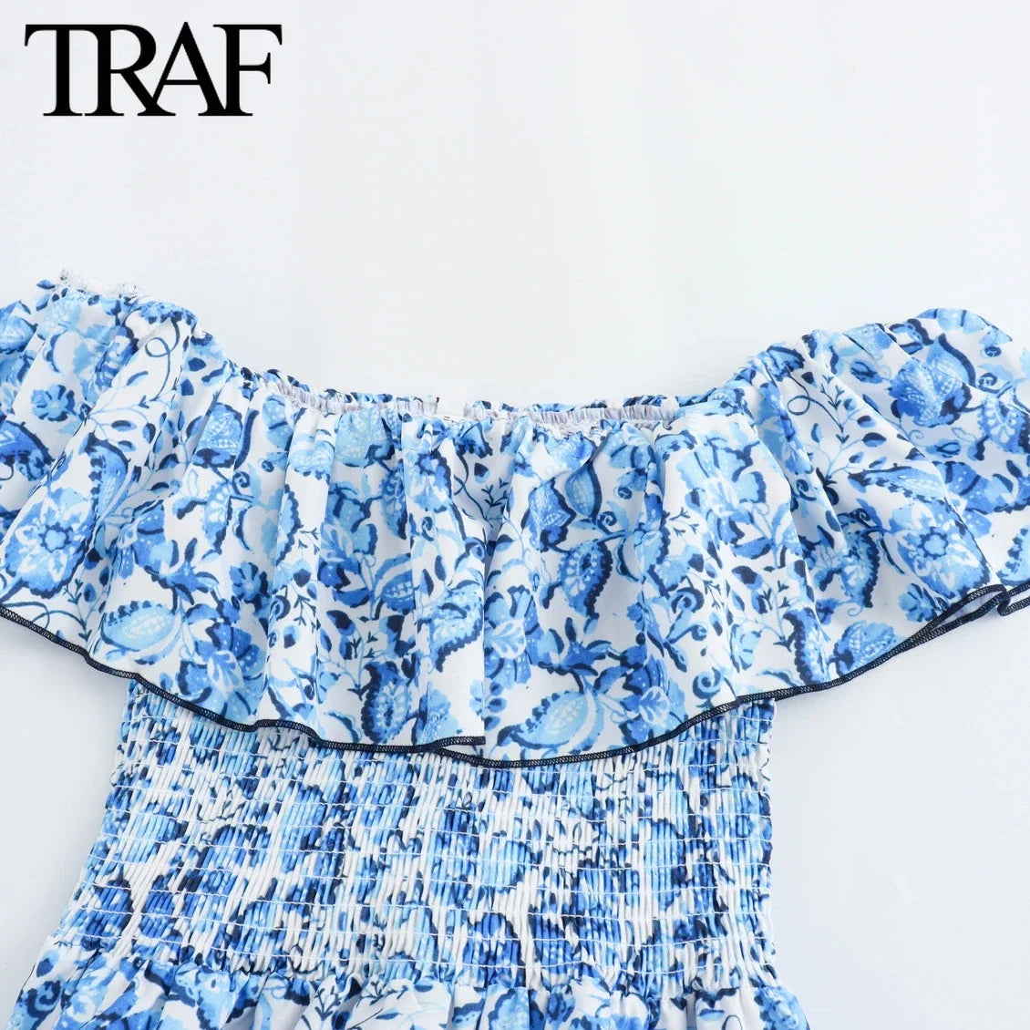 Off Shoulder Floral Print Long Vest Dress For Women