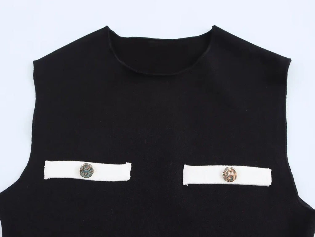 Stretch Knit Mini Dress For Women Elegant Tank Dress