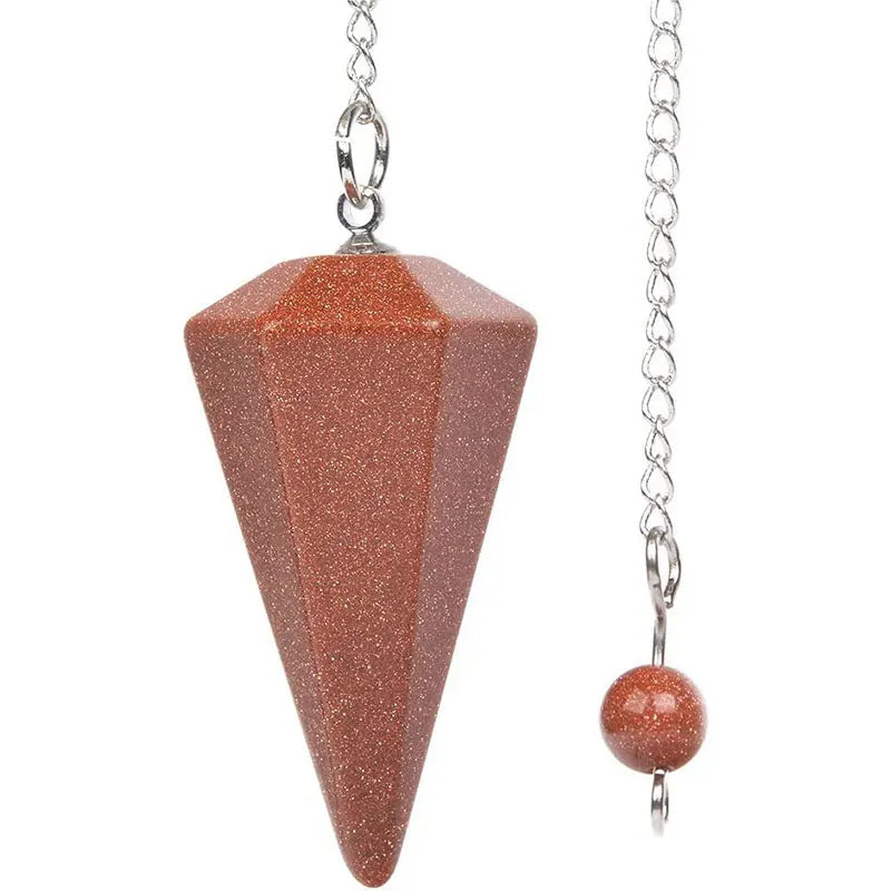 Natural Stone Quartz Agate Pendulum Pendant for Reiki Healing and Divination