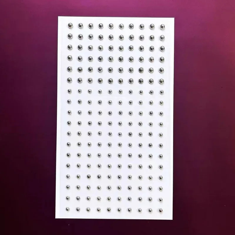 Fake Eyebrow Piercing Stick On Non Piercing Face Jewelry Set with Adhesive Lip Labret and Nose Studs