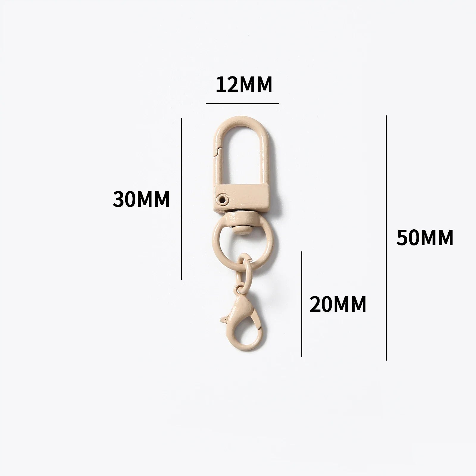 Colorful Carabiner Clasp Key Chain Rotating Keyrings for DIY Key Chain Bags and Pendants Accessories 10 50 100 Pcs Set