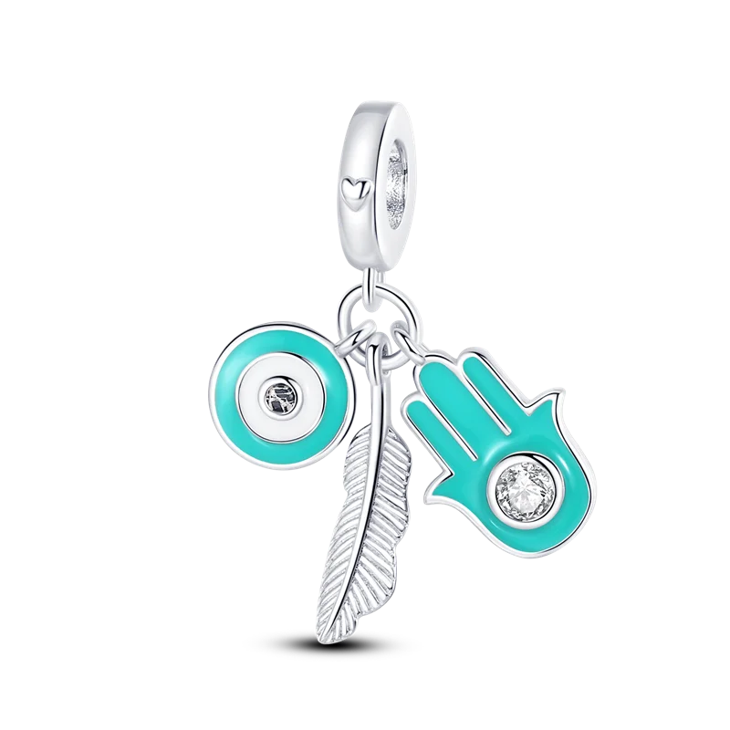 925 Silver Devil's Eye Charms Beads for Women DIY Jewelry Making