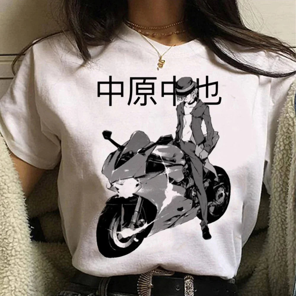 Dazai Comic T-Shirt for Women - Summer Streetwear Y2K Graphic Tee