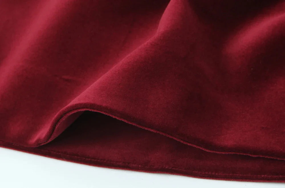 Velvet Fitted Mini Dress For Women V Neck Thin Straps Party
