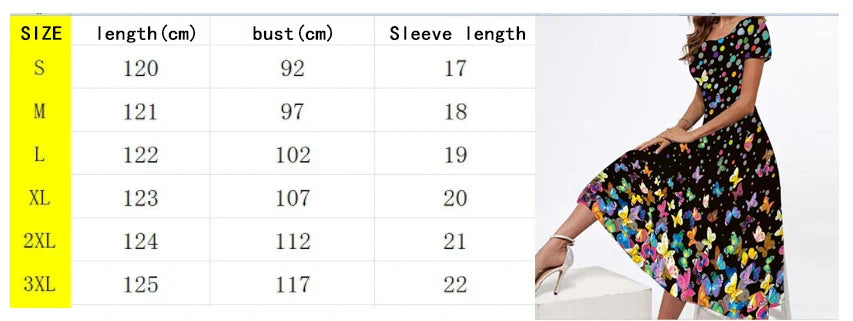 Plus Size Printed Round Neck Short Sleeve Maxi Dress