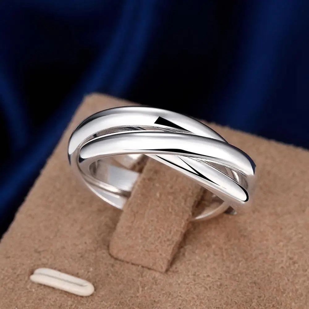 Beautiful 925 Sterling Silver Wedding Ring for Women Fashionable Charm Jewelry Gift