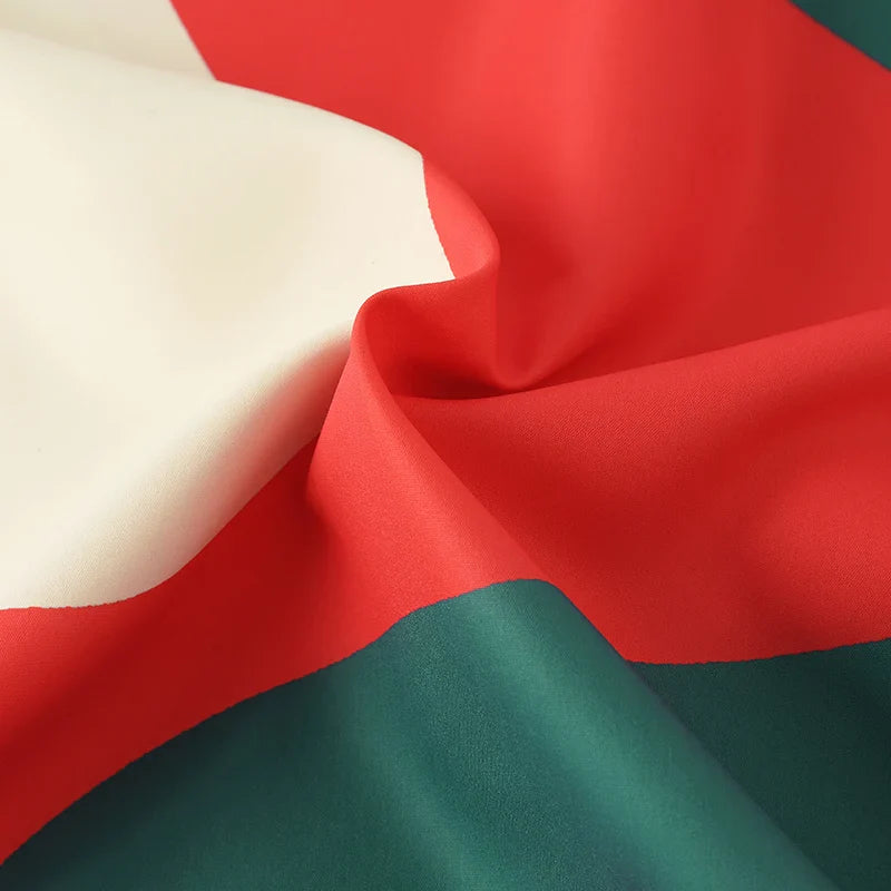 Women Colorful Printed Sundress Round Neck Short Sleeves