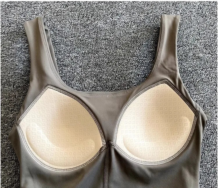 Women Tennis Dress With Built In Chest Pads One Piece Skort