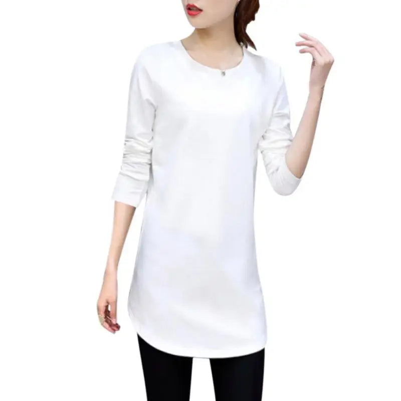 Women Slim Fit Long Sleeve Casual Blouse in Solid Colors