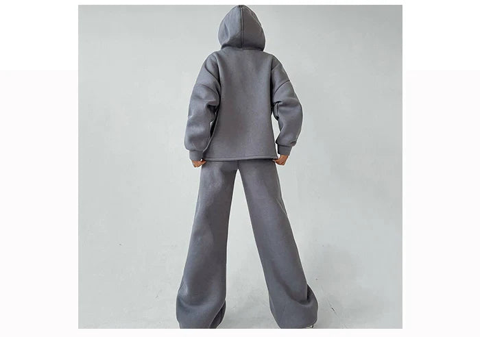Women Oversized Tracksuit Set with Hoodie and Sweatpants Comfortable Two Piece Outfit