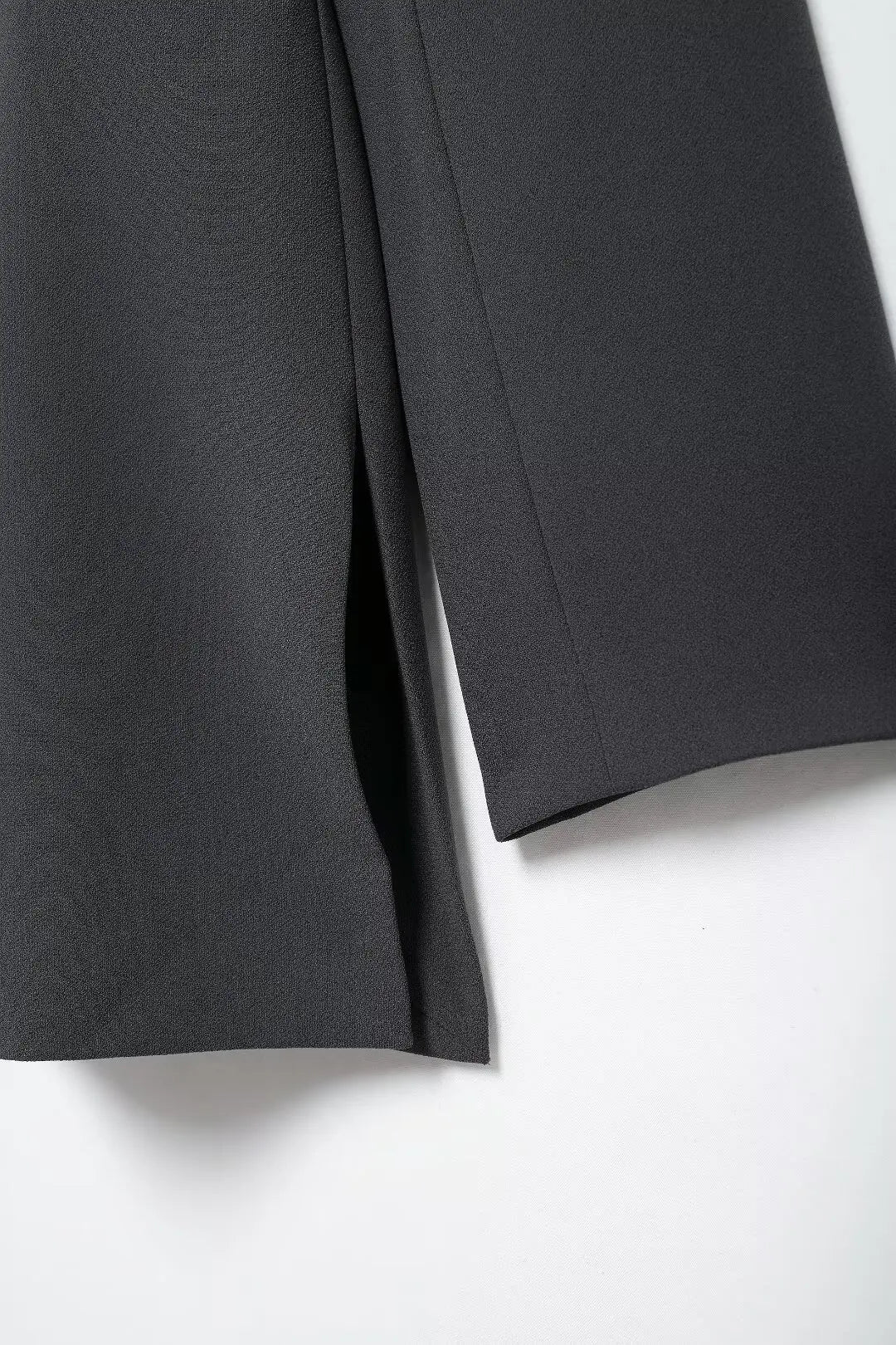 Women's Fashion Long Sleeve Suit Jacket with Belt and Zipper Straight Pants Set