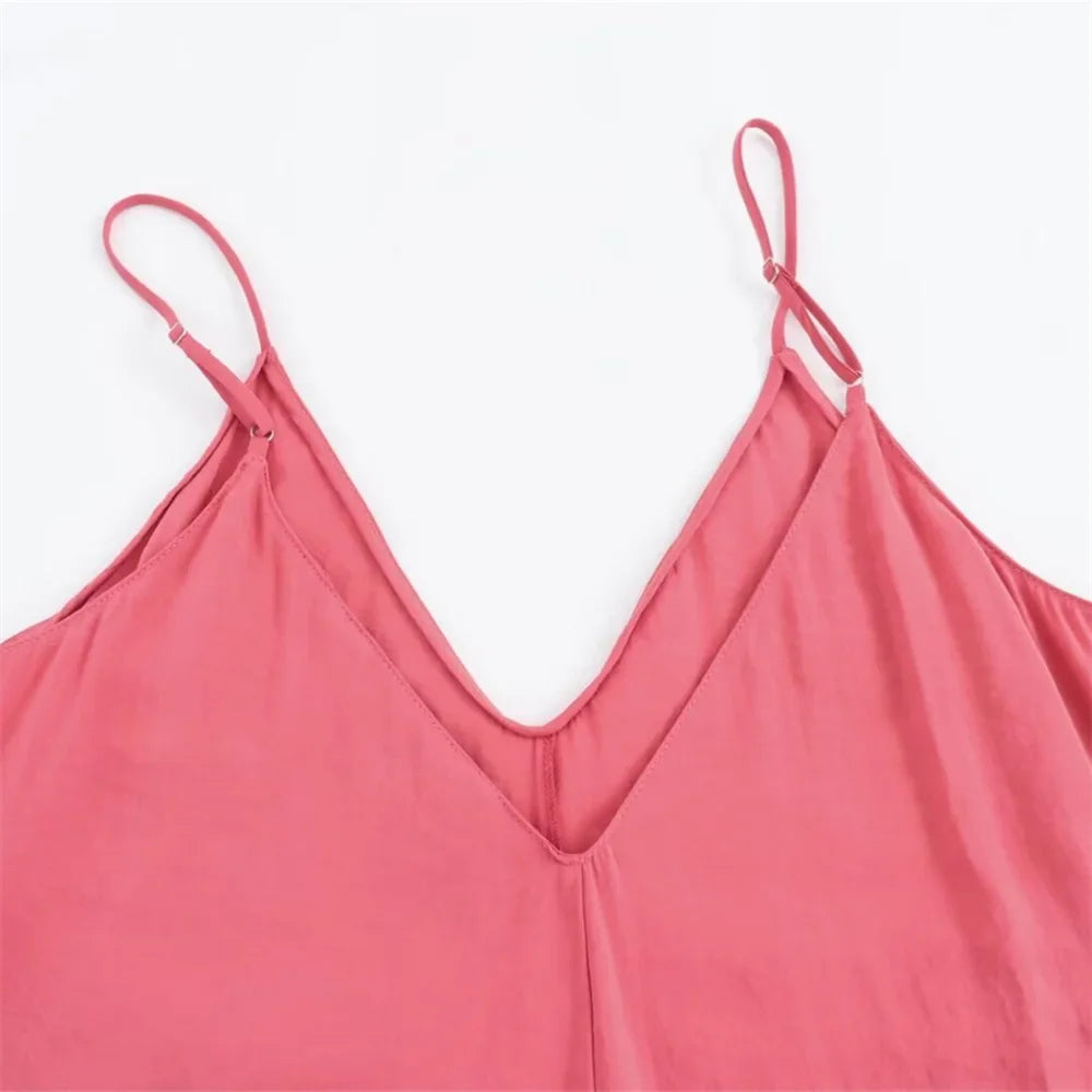 Casual V Neck Flowing Flute Dress For Women With Wide Skirt