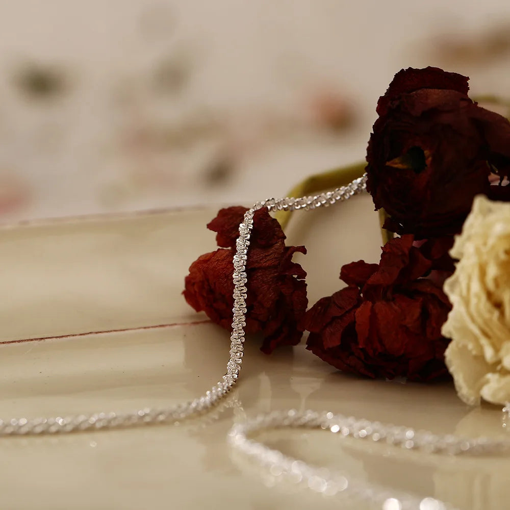 Silver Sparkling Necklace for Women Trendy Clavicle Choker Jewelry Perfect for Weddings and Parties