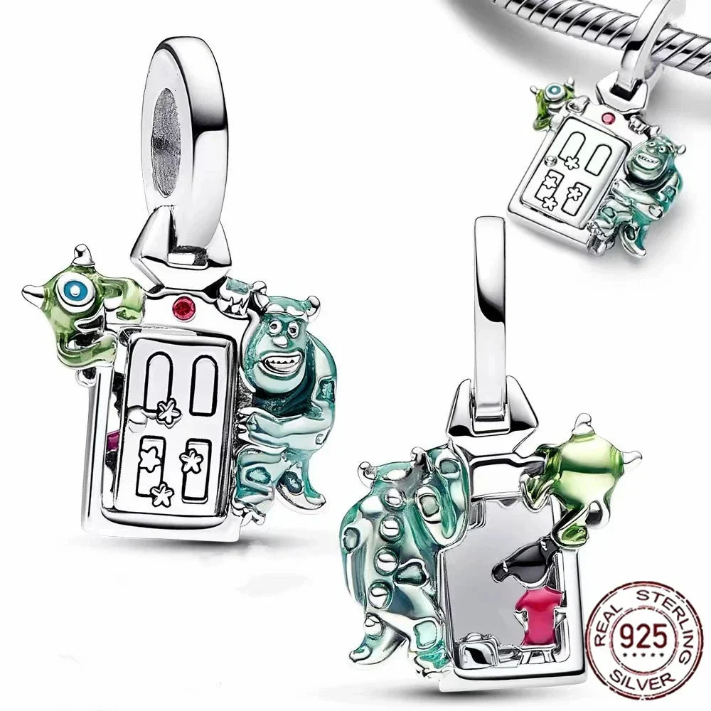 925 Sterling Silver Disney Pendant Beads for DIY Bracelets Perfect Women's Fashion Gift