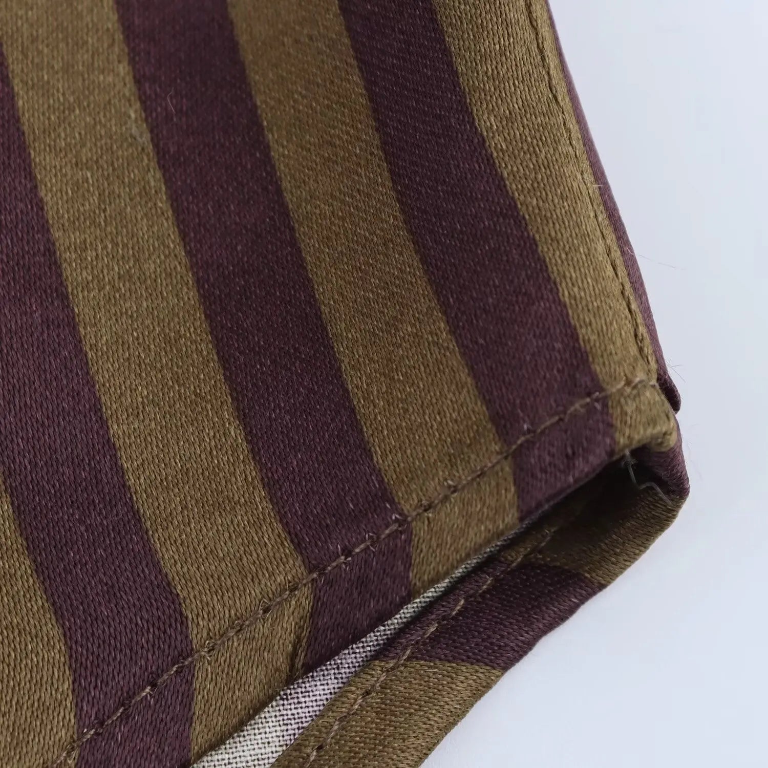 Women's Striped Long Sleeve Shirt with Collar and Striped Casual Pants for Spring Fashion