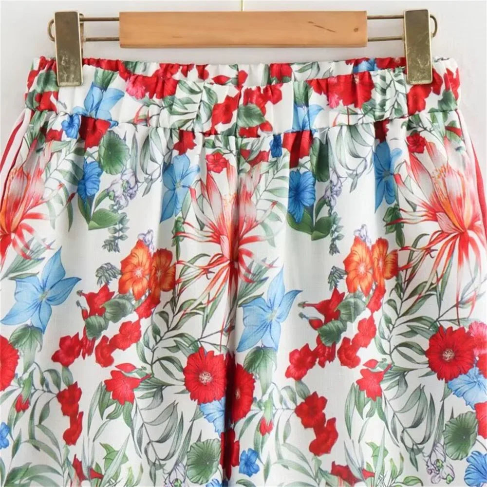 Linen Single-Breasted Long-Sleeved Shirt and Pant Suit for Women Fashionable and Stylish Office Attire