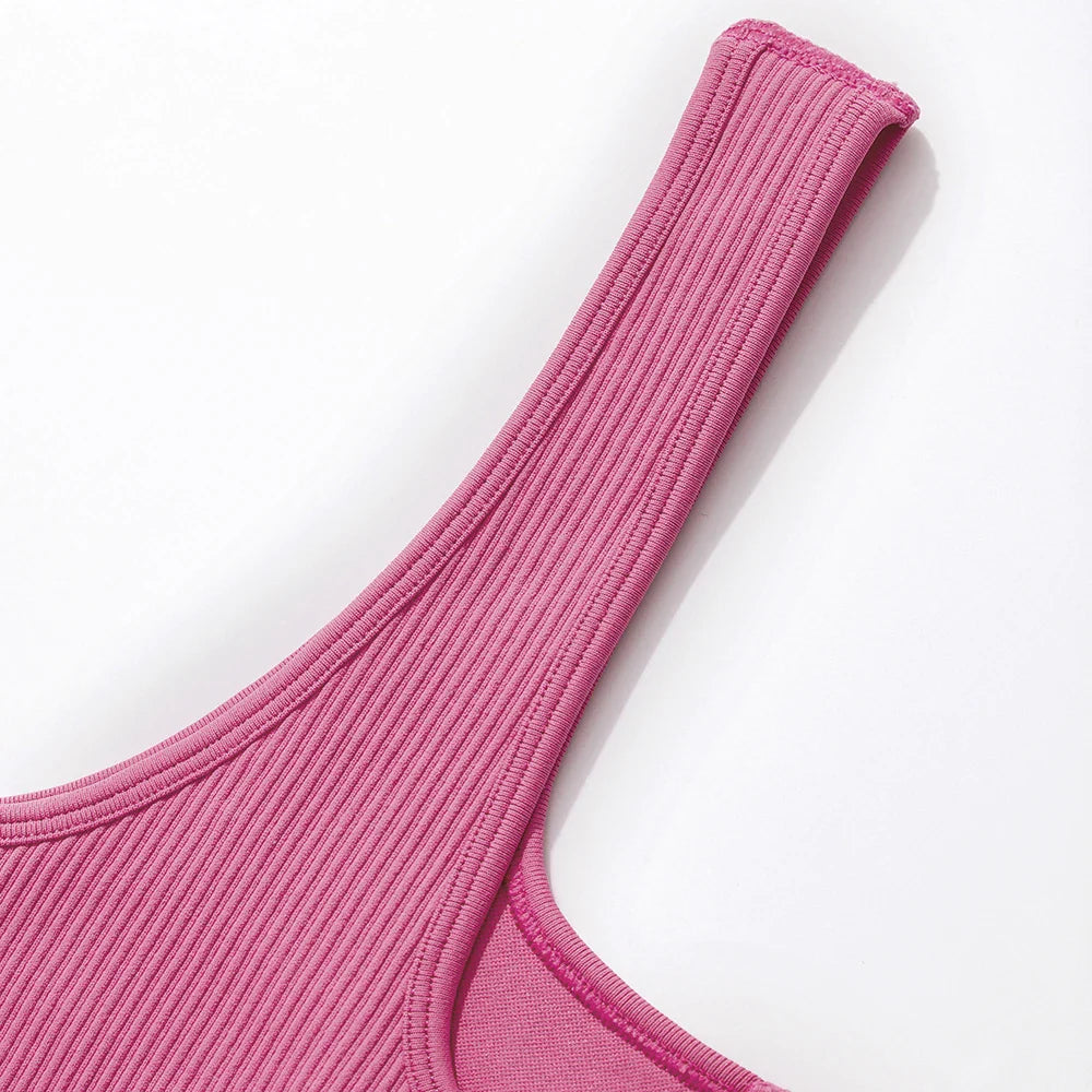 Women's Button Front Square Neck Ribbed Sleeveless Skinny Bodysuit Slimming Shapewear Casual Tank Top