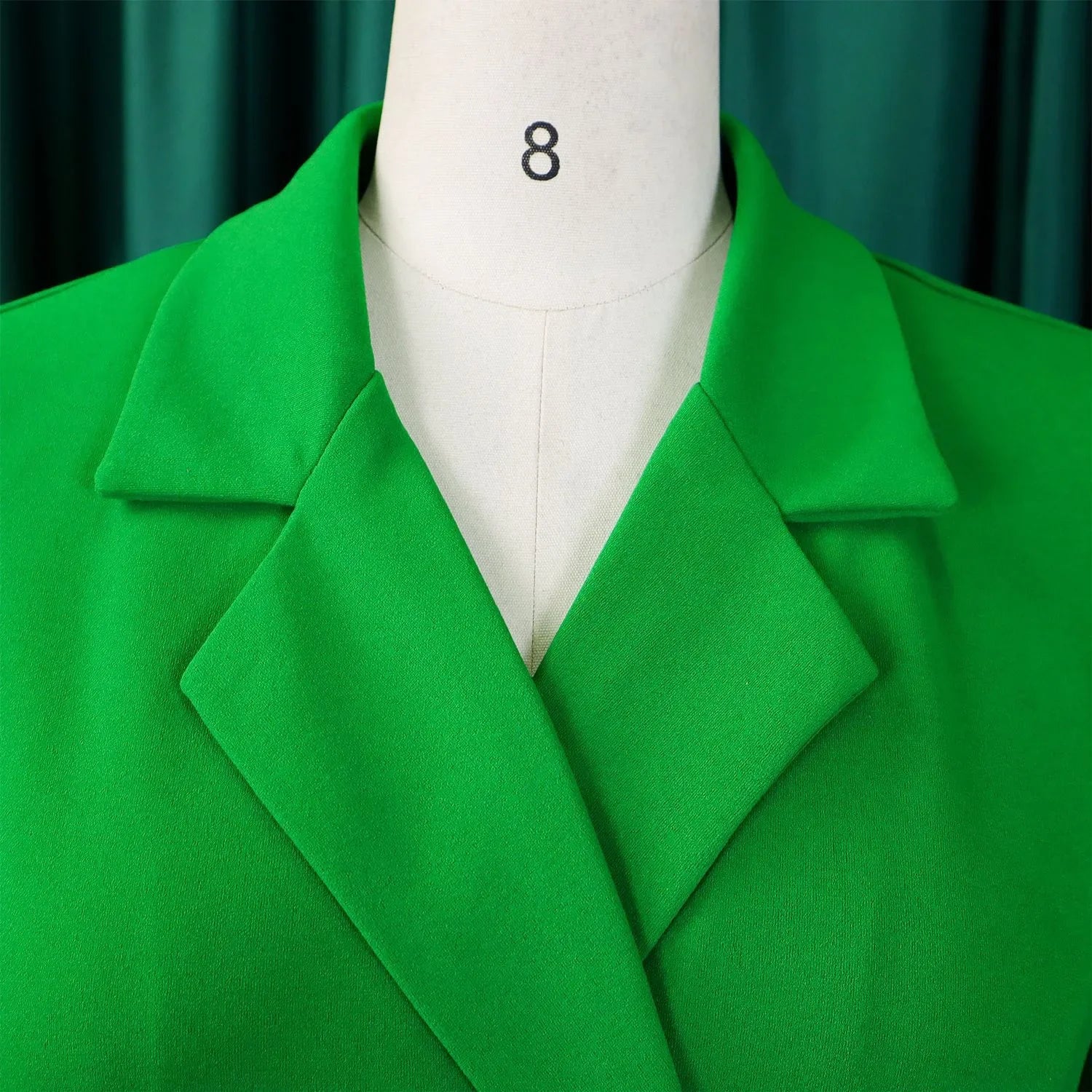 Elegant Blazer Dress For Women Notched Collar Full Sleeve