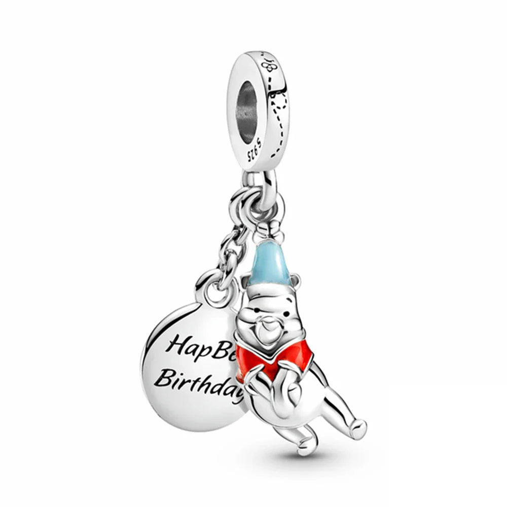 Mickey Mouse Minnie Mouse Sterling Silver Charm Beads for Bracelets