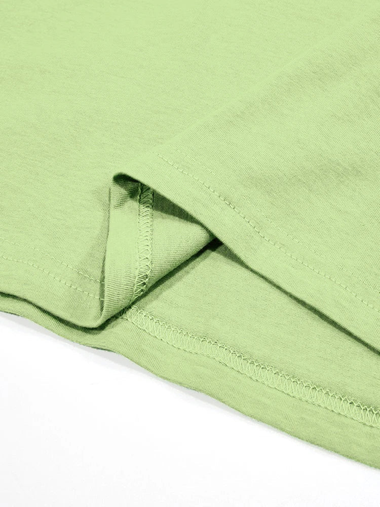 Casual Cotton Summer T-Shirts for Women with Butterfly Print and Oversized Fit in Various Colors