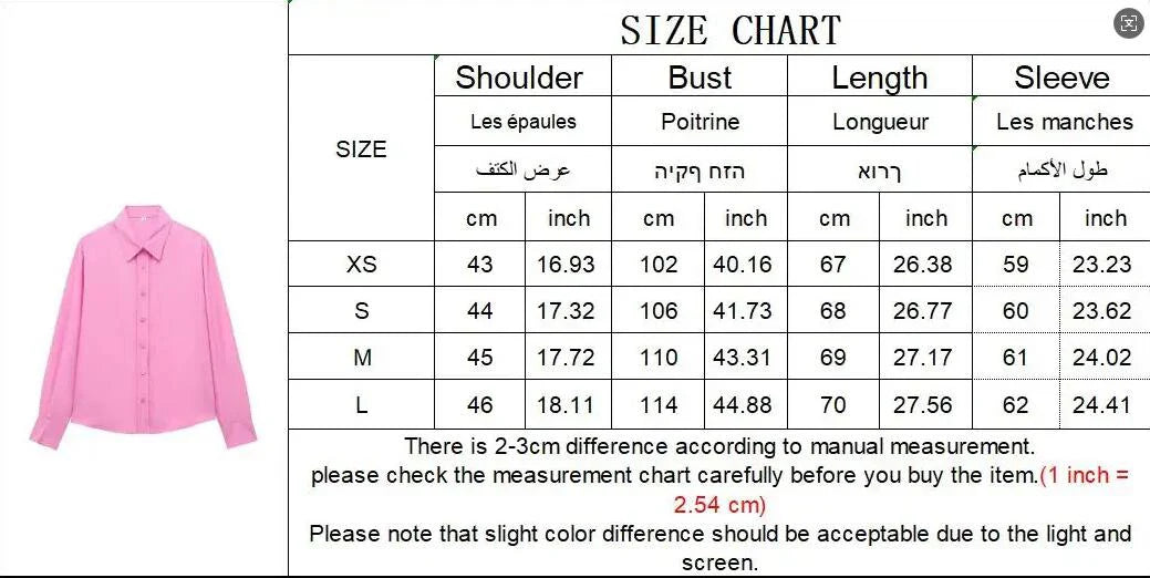 Fashionable Women Single Breasted Long Sleeve Shirt Button Up Blouse Casual Streetwear Top for Spring and Summer