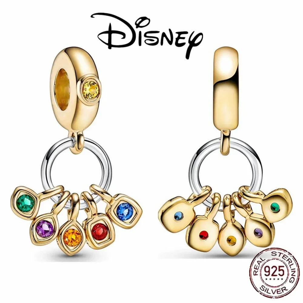 925 Sterling Silver Disney Pendant Beads for DIY Bracelets Perfect Women's Fashion Gift