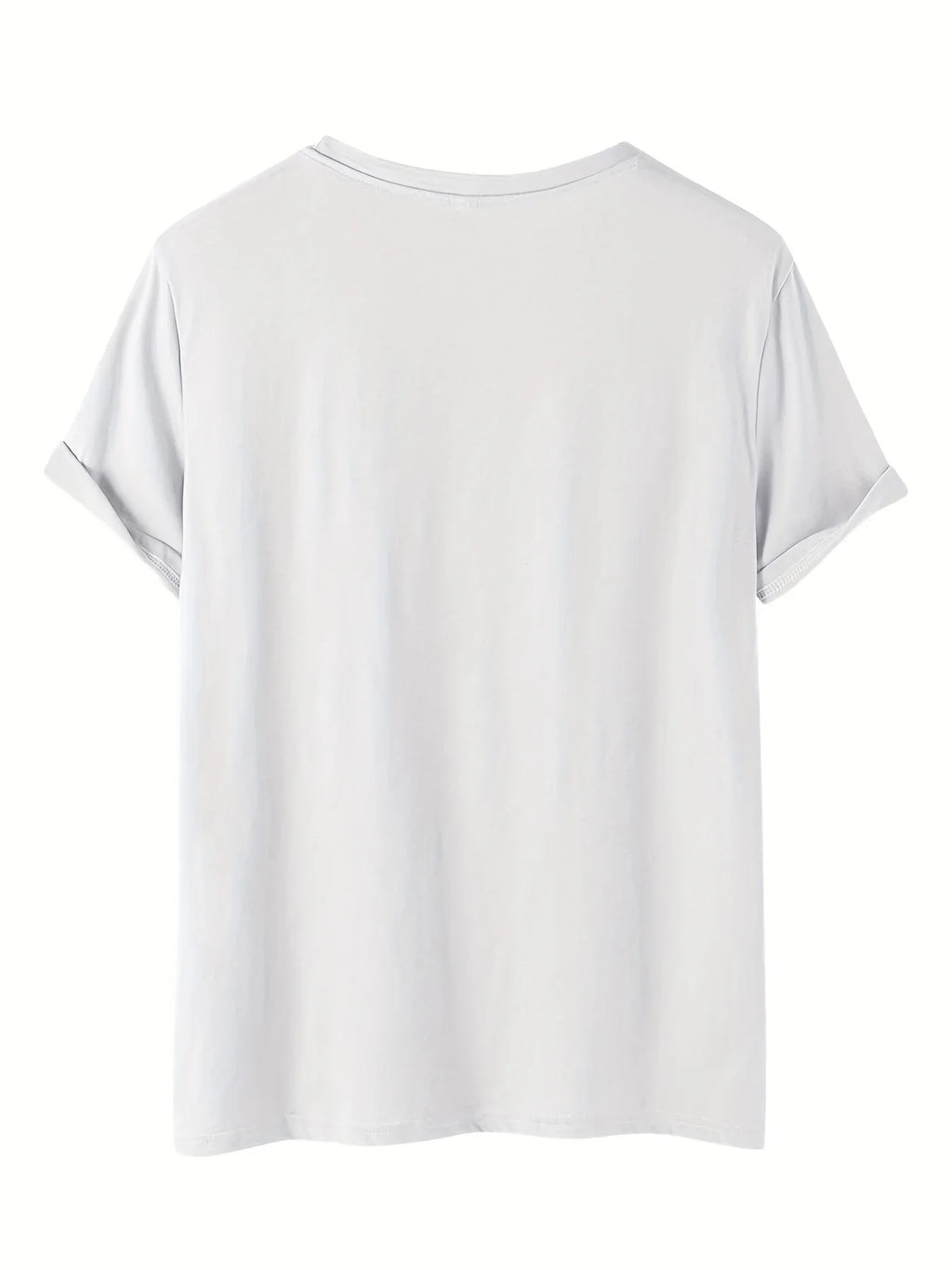 Women's Casual Summer T-Shirt with Letter Print and Comfortable Round Neck