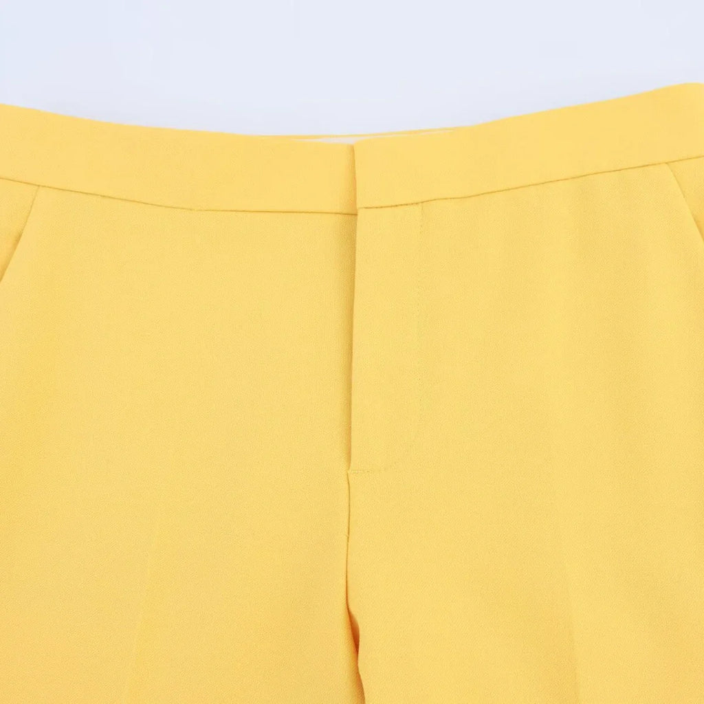 Women's Casual Chic Suit with Lapel Jacket and High Waist Flared Pants for Spring and Summer