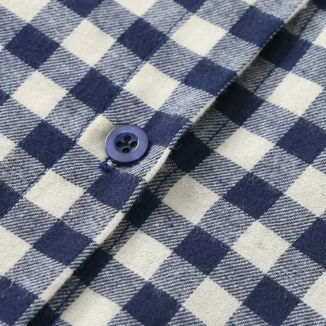 Heavy Embroidered Retro Plaid Shirt with Classic All-Match Design and Vintage Charm