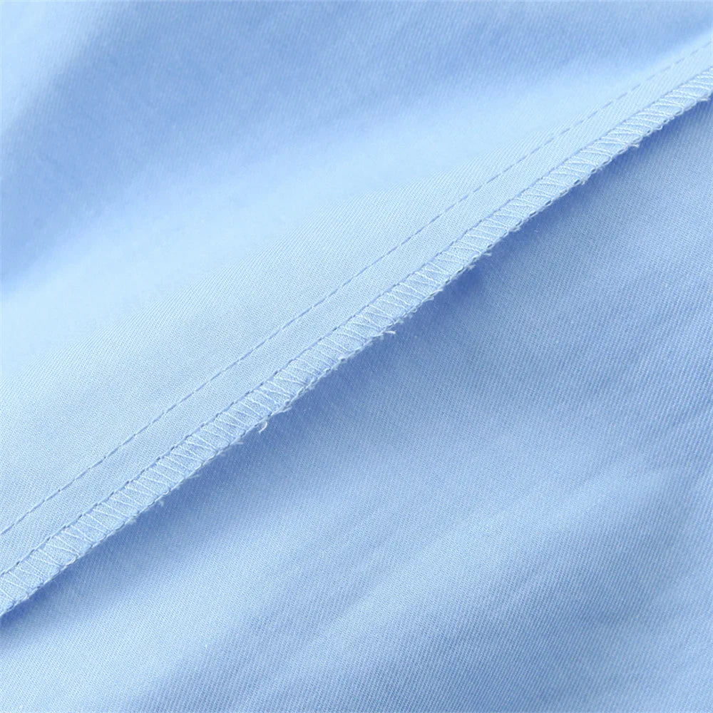 Women's Casual Waist Button-Up Shirt Long Sleeve Lapel Solid Color Slim Fit Spring Blouse