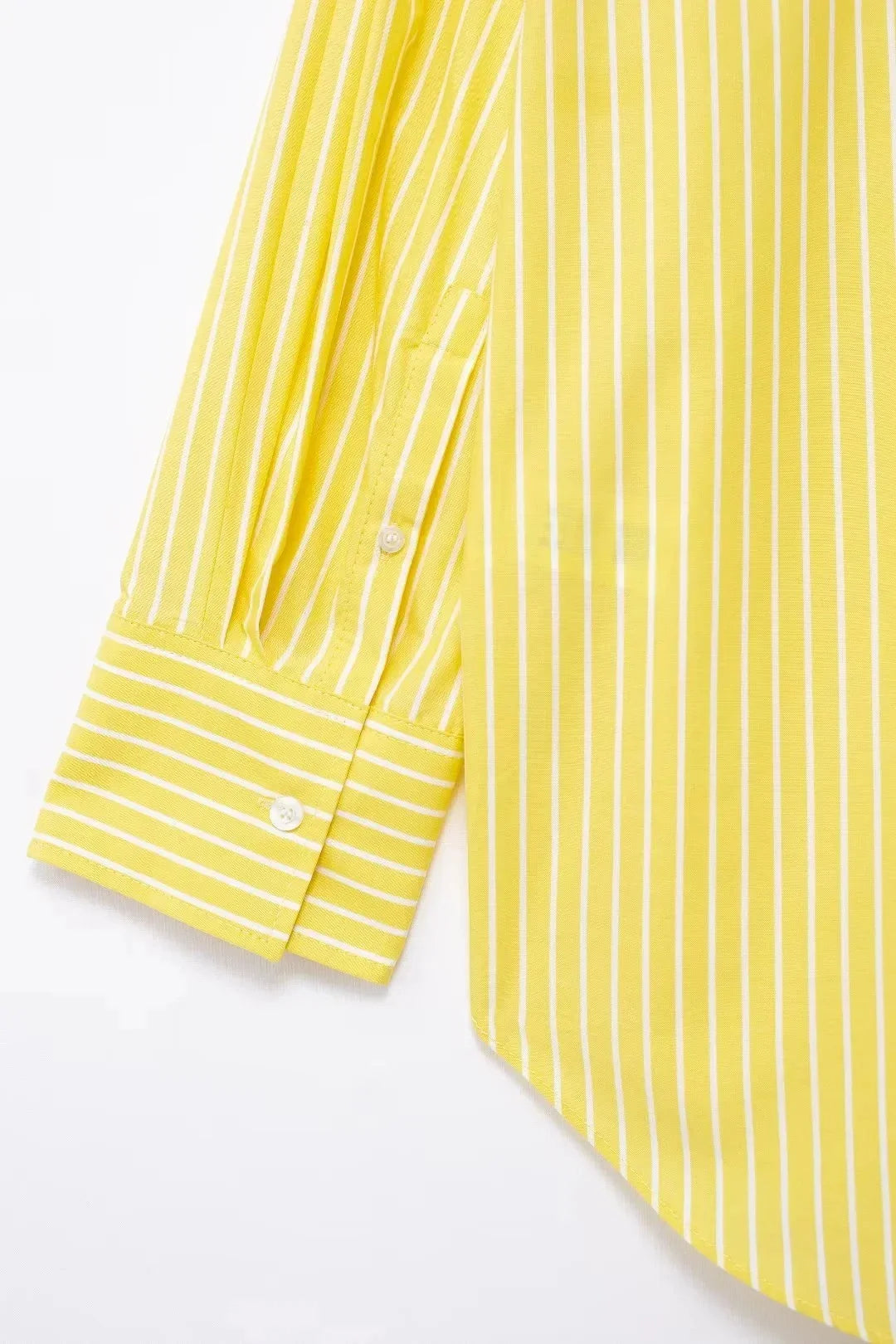 Stylish Women's Yellow Striped High Waist Drawstring Casual Trousers Cozy Loose Long Pants