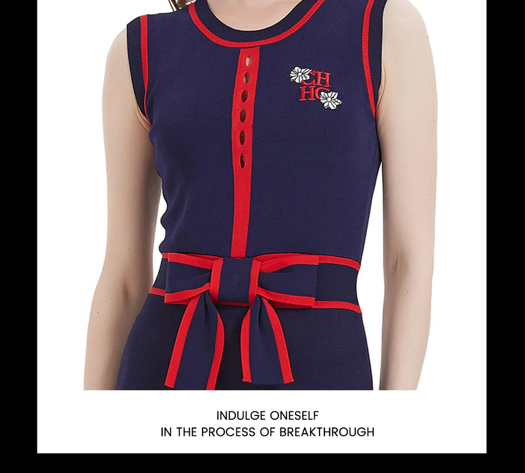 Luxury Summer Knit Sleeveless Long Formal Party Dress