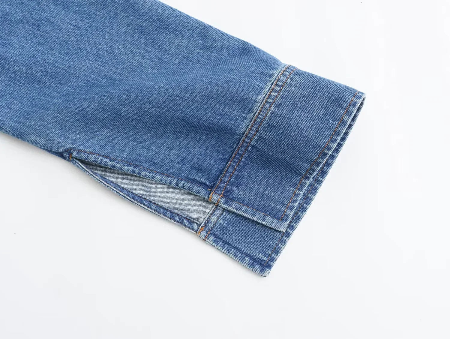 Blue Oversized Shirt and Wide Baggy Pants Denim Two Piece Set for Women Casual Autumn Outfit