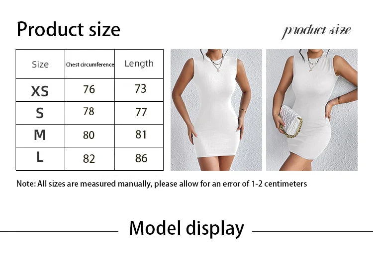 Ribbed Bodycon Tank Dresses 3 Pack Sleeveless Crew Neck