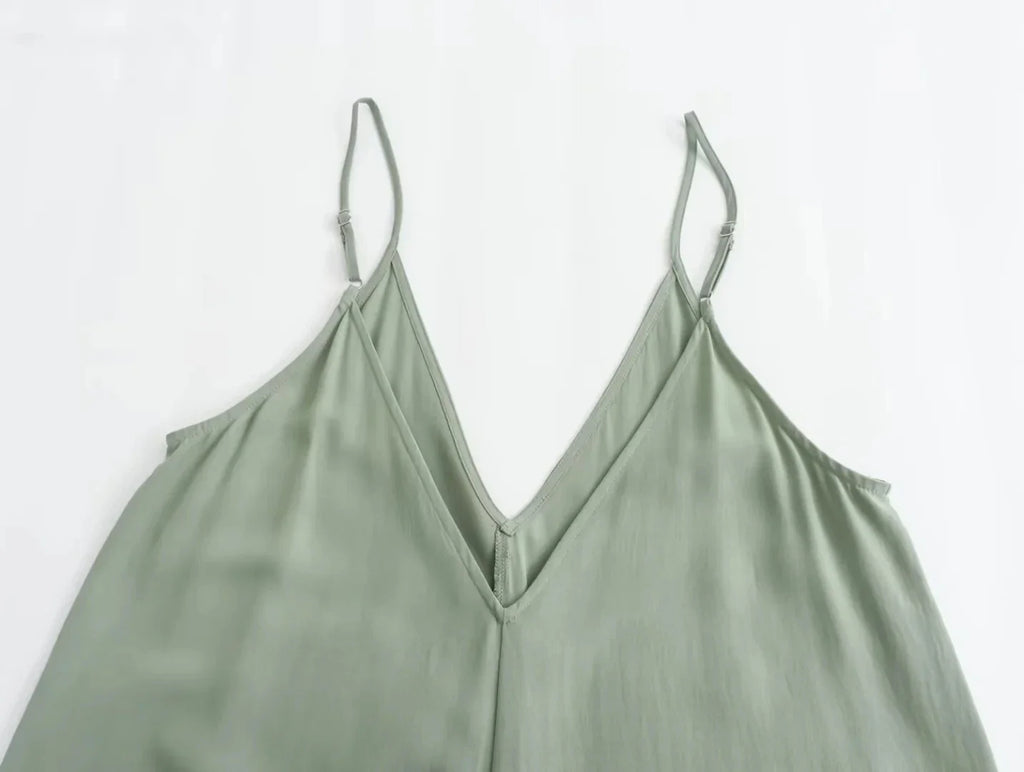 Backless Slip Midi Dress For Summer Beach In Black