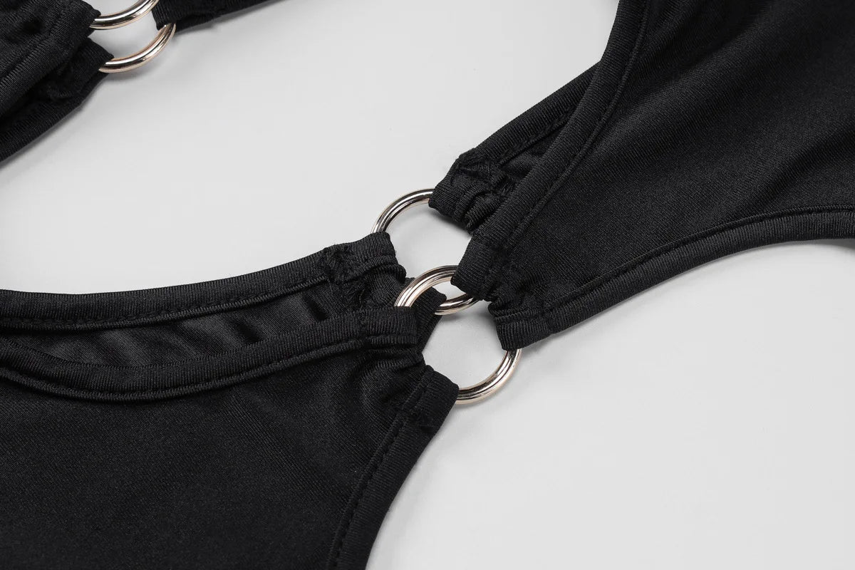 Women's Long Sleeve Backless Y2K Bodycon Maxi Dress