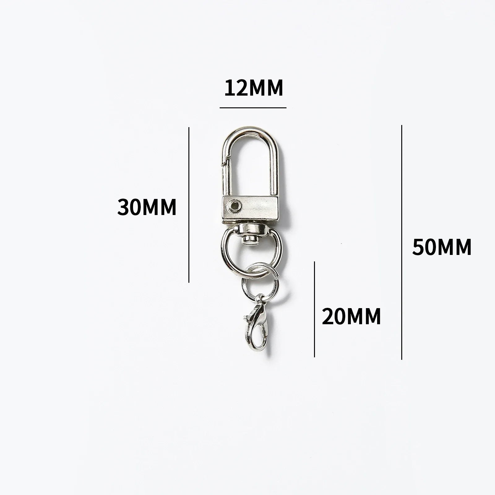 Colorful Carabiner Clasp Key Chain Rotating Keyrings for DIY Key Chain Bags and Pendants Accessories 10 50 100 Pcs Set