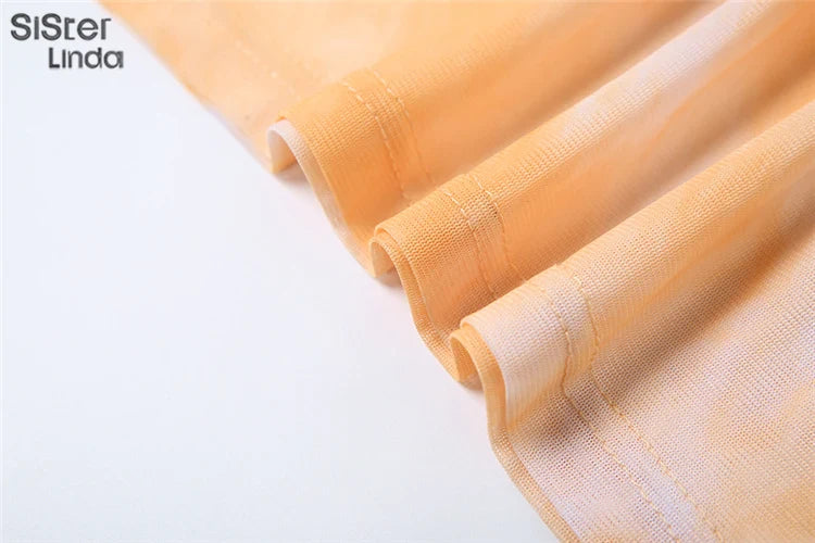 Aesthetic Print Mini Dress With Long Sleeve O Neck Chic