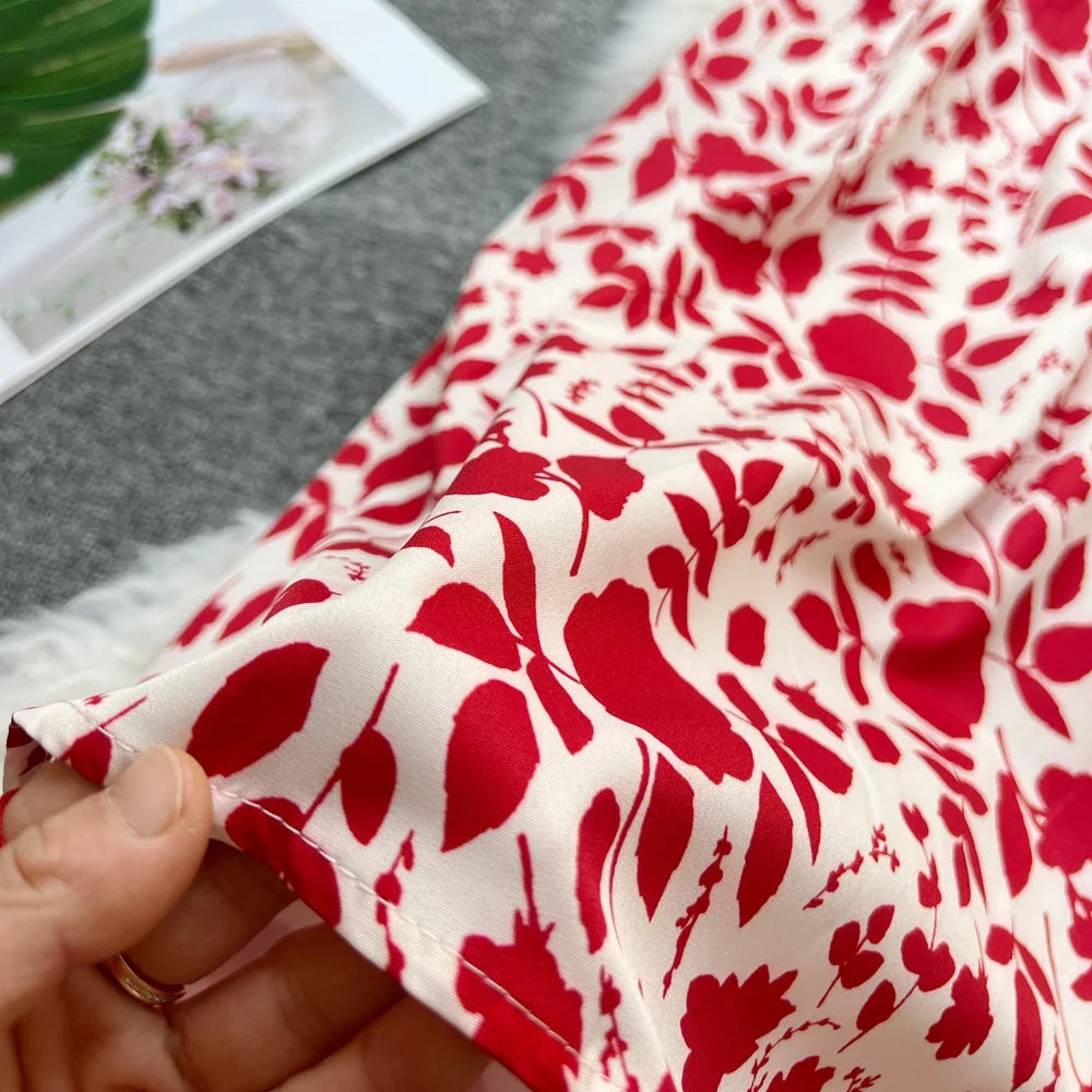 Floral Print Off Shoulder Summer Beach Dress For Women