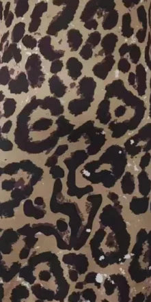 Leopard Print Tank Top Dress With Square Neck Waistband