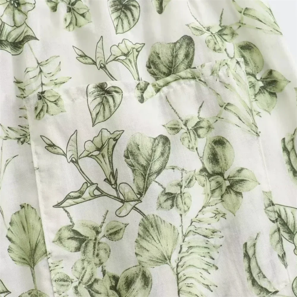 Casual Loose Printed Shirt and Wide Leg Straight Pants Set for Women Versatile Stylish Everyday Outfit