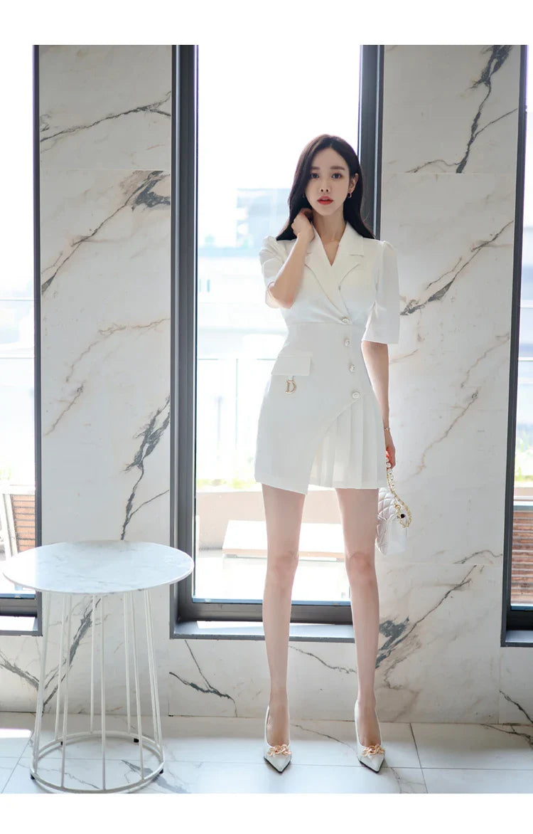 Women's Office Pencil Dress Short Sleeve Sheath Bodycon