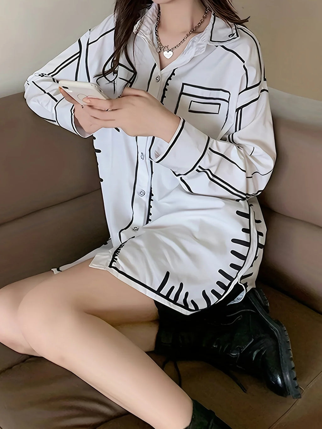 Y2K Style Casual Long Sleeve Women Blouse Vintage Inspired Trendy Ladies Shirt Top Blusas Mujer