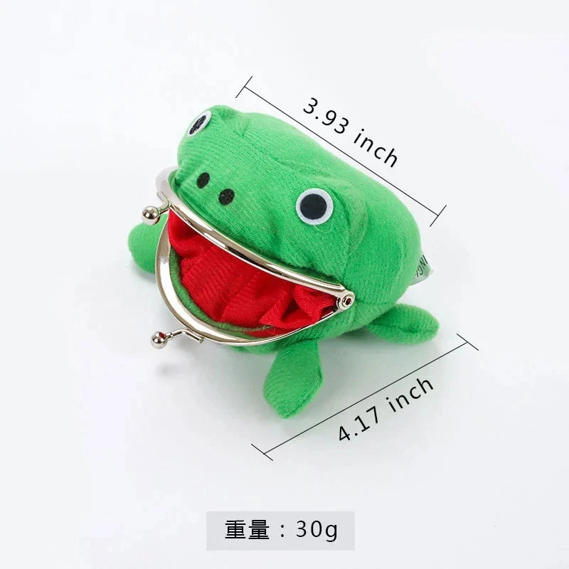 Adorable Anime Frog Wallet Coin Purse Plush Key Chain Cute Cartoon Cosplay Bag Accessory for Women