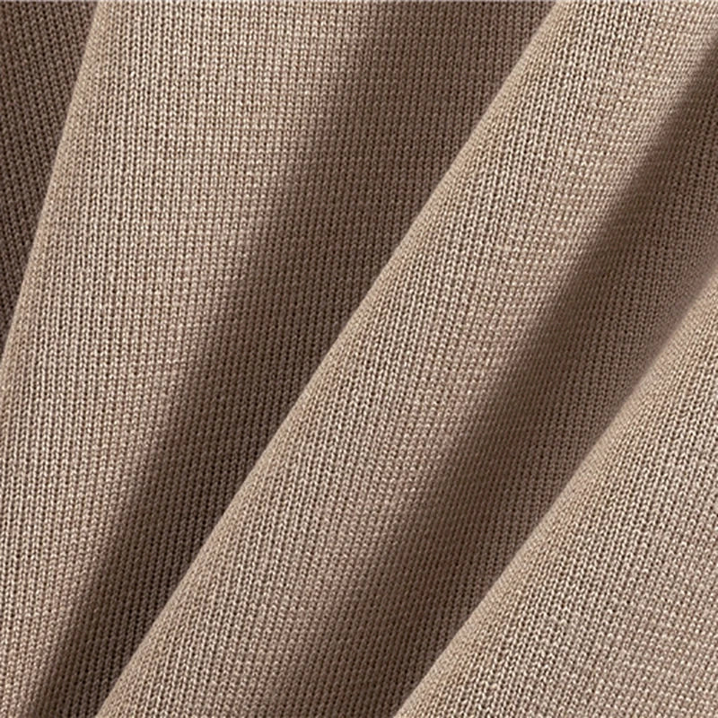 Spring Women Knitted Sweater Set Casual Pullover and Pant Outfit with Color Contrast Block Design