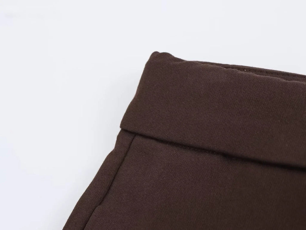 Women's Casual Sleeveless V-Neck Suit Vest and Mid Waist Pants Set for Autumn