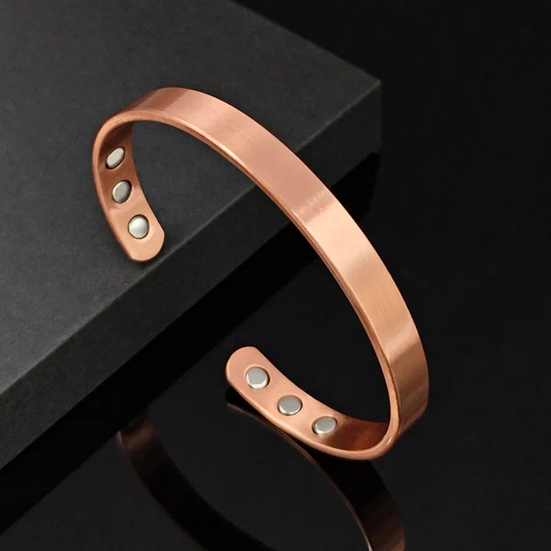 Handmade Solid Copper Bracelet and Ring Set for Arthritis Relief and Health Benefits