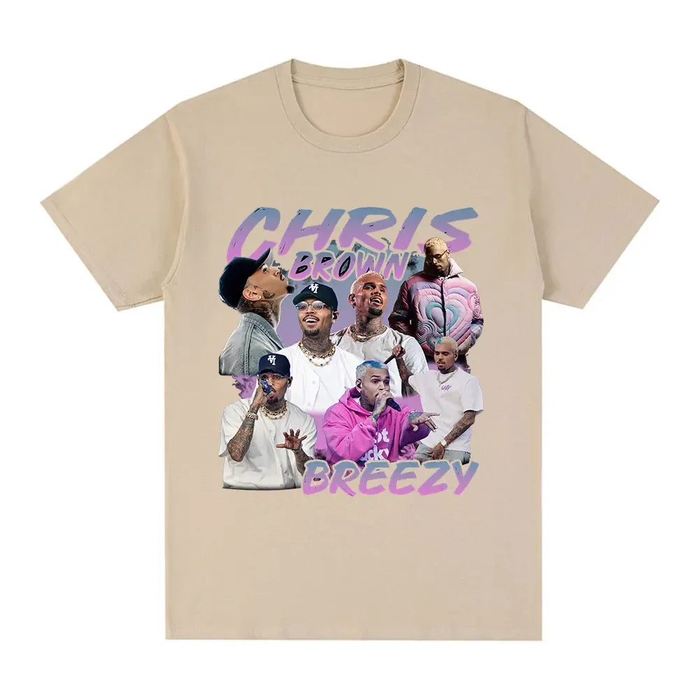 Breezy Pattern T-Shirt for Women Casual Short Sleeved Street Wear